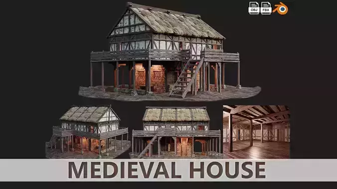 Medieval Old House 16 PBR 4K GameReady
