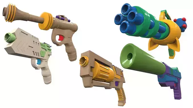 Tactical toy gun 3D Model Collection