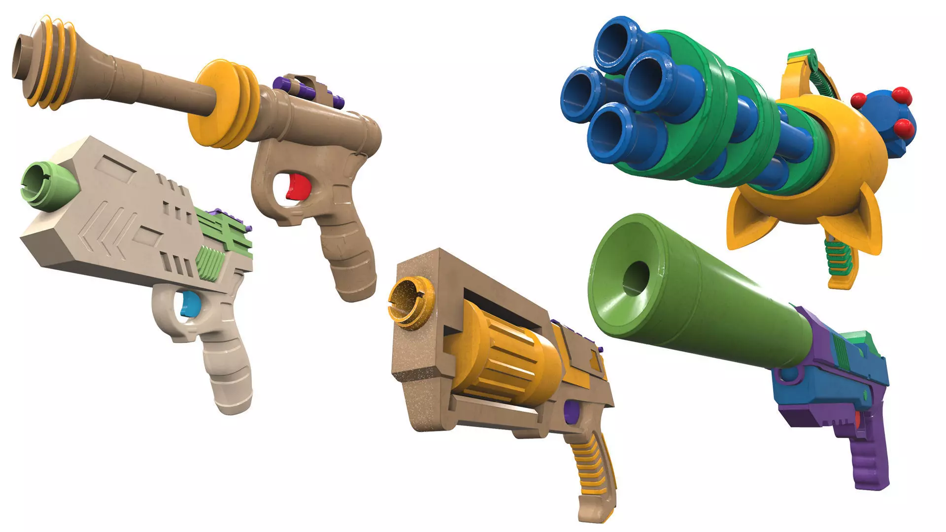 Tactical toy gun 3D Model Collection_0