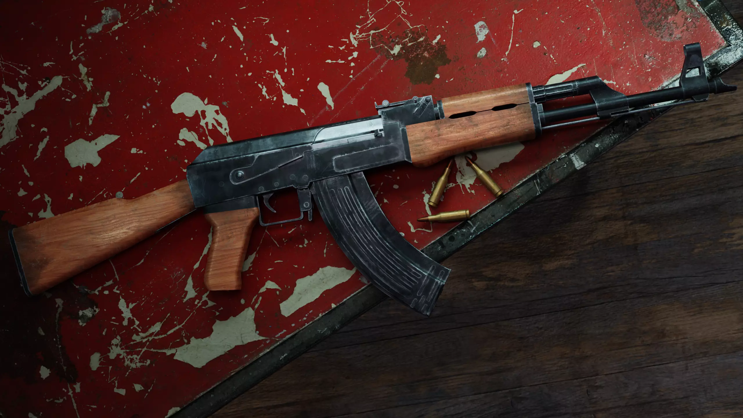 AK-47 ak - rifle Free low-poly 3D model