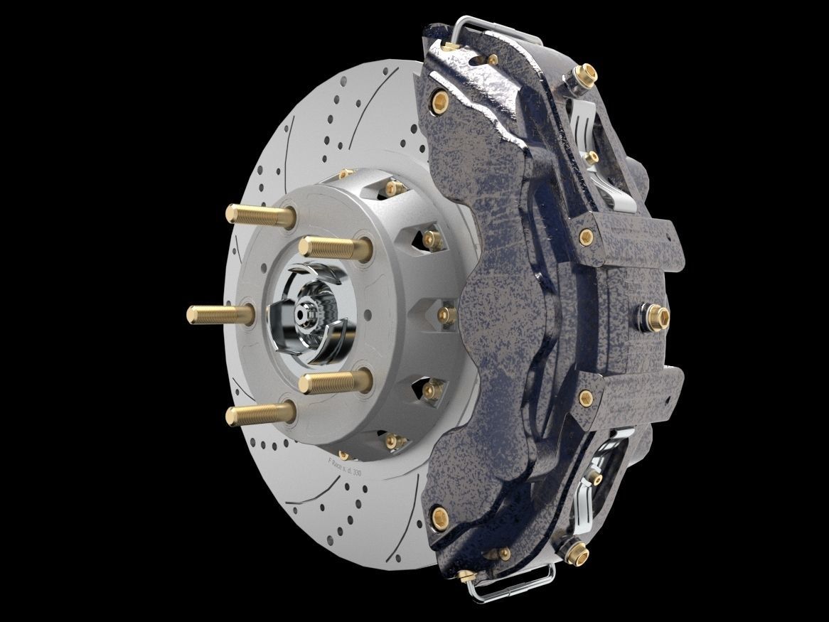Composite ceramic brakes 3D model_4