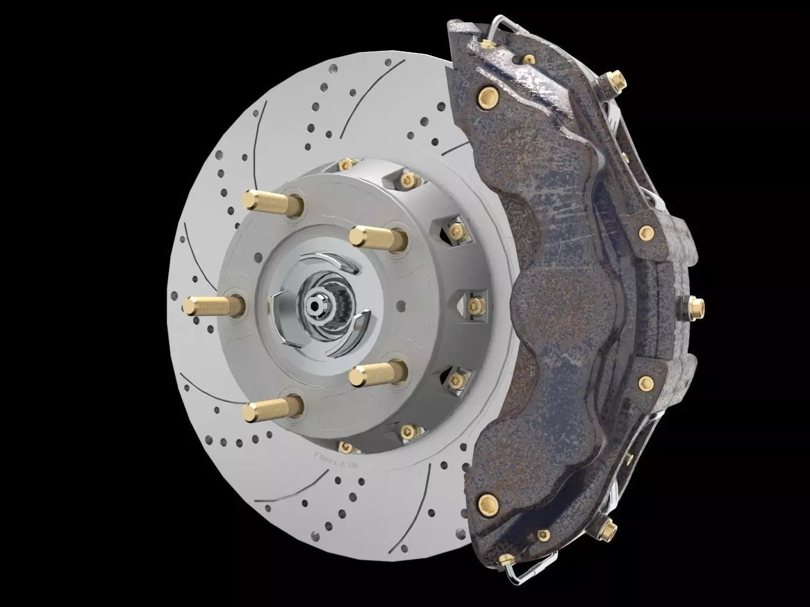 Composite ceramic brakes 3D model_0