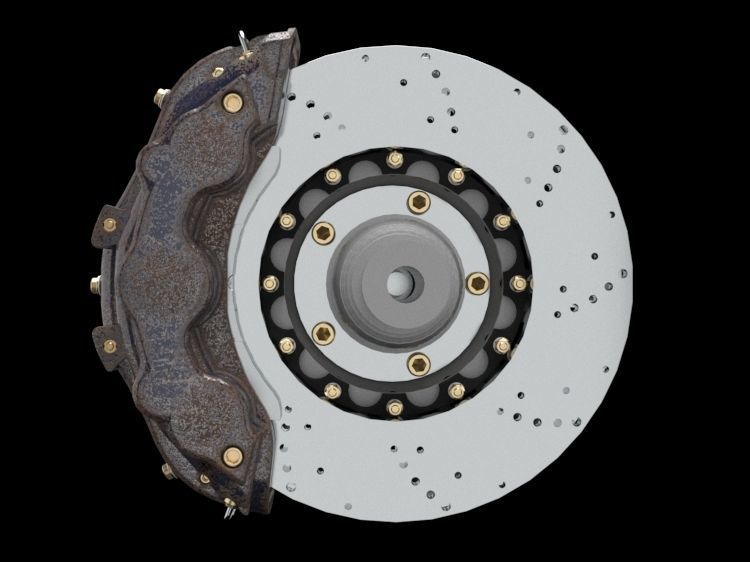 Composite ceramic brakes 3D model_2
