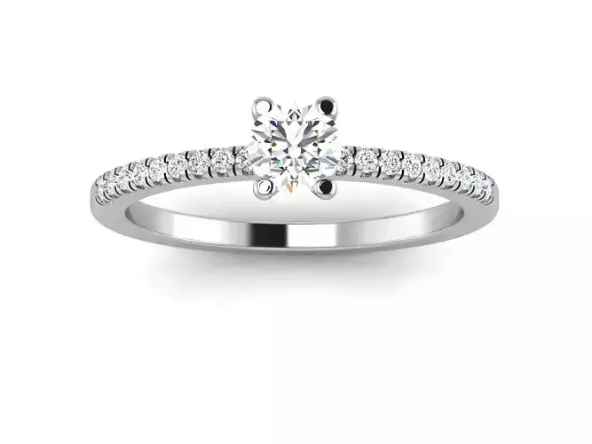 Solitaire Ring 3DM STL OBJ FBX Render Details
