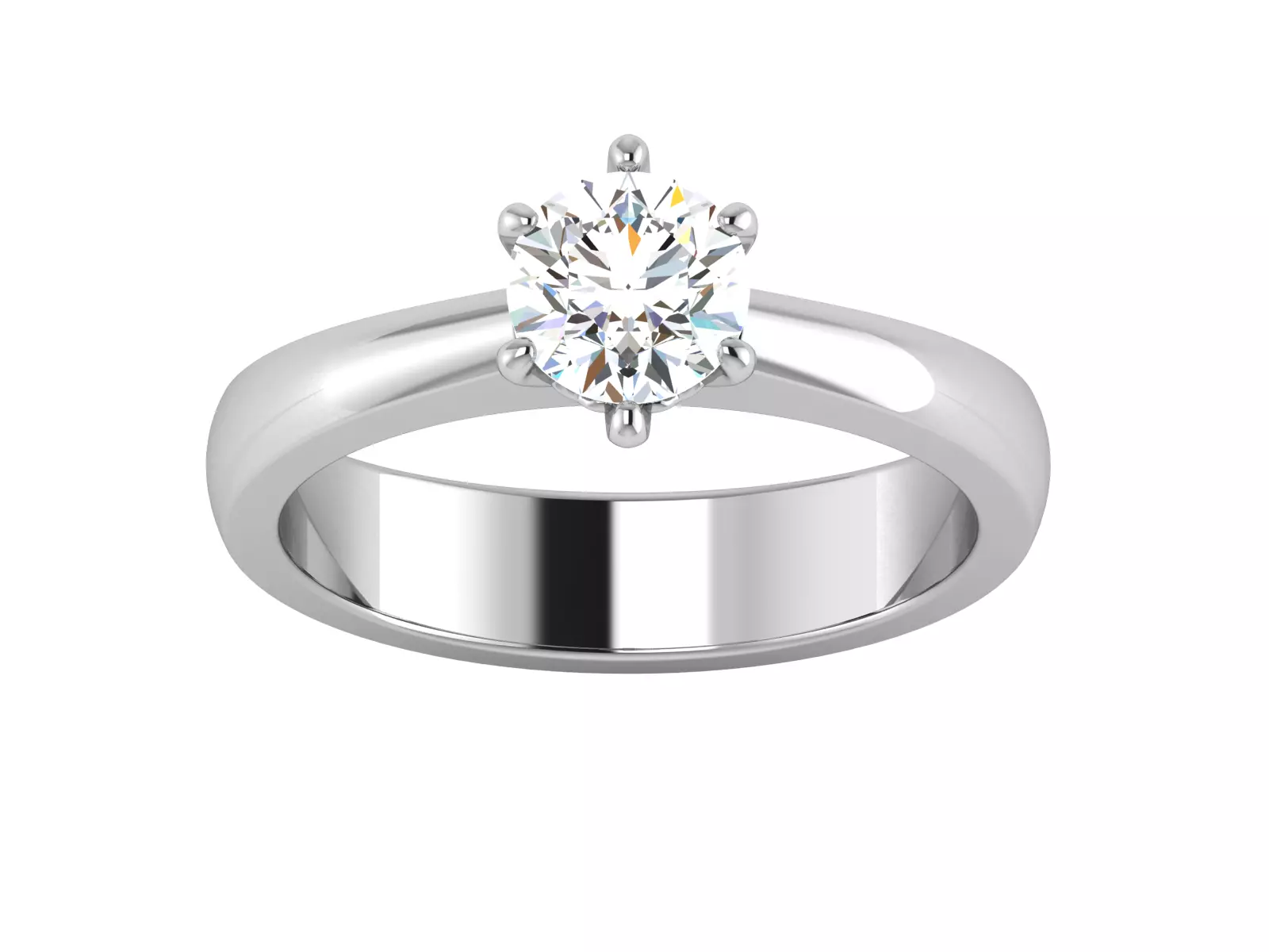 Solitaire Ring 3DM STL OBJ FBX Render Details 3D print model_0