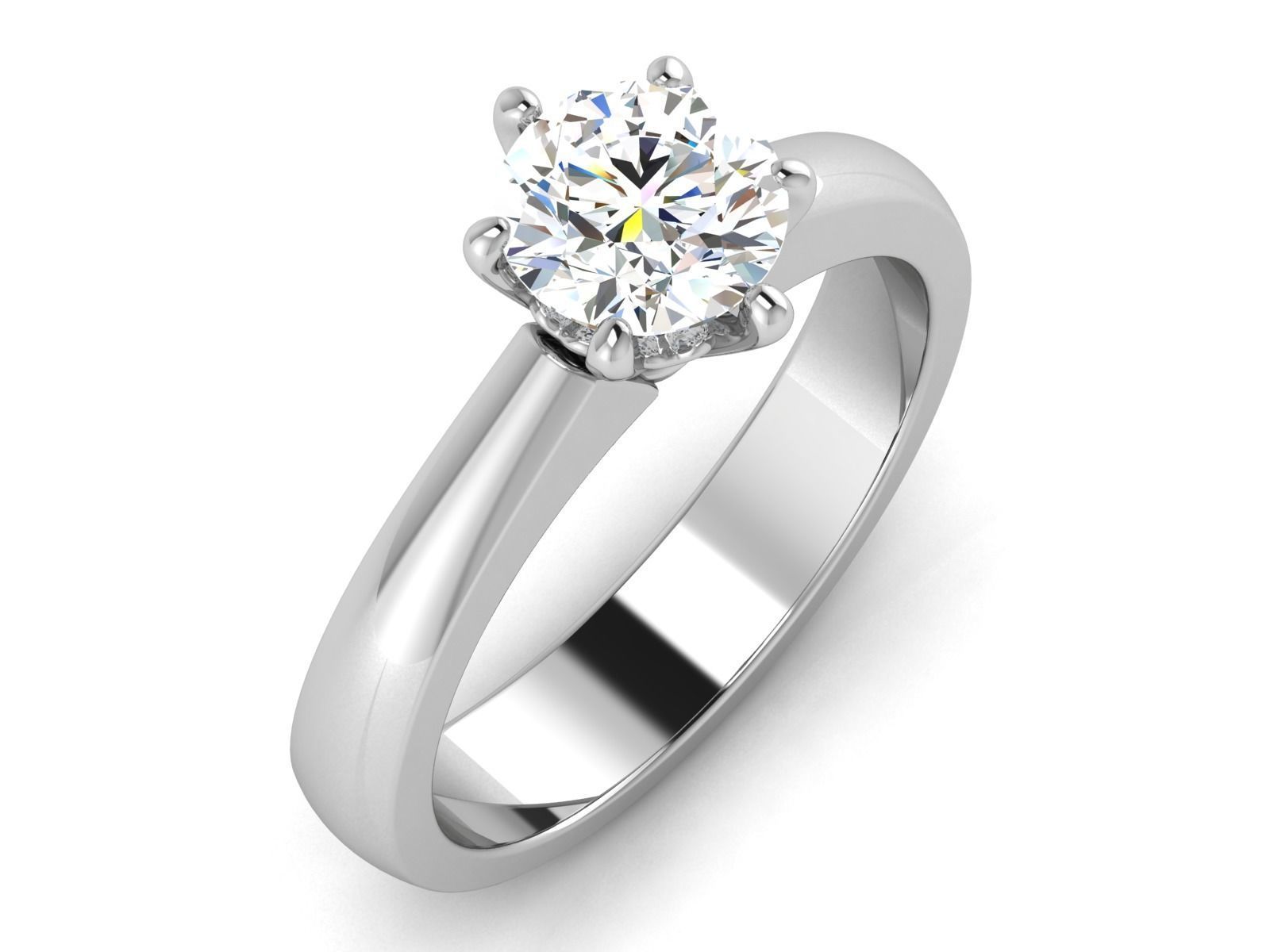 Solitaire Ring 3DM STL OBJ FBX Render Details 3D print model_3