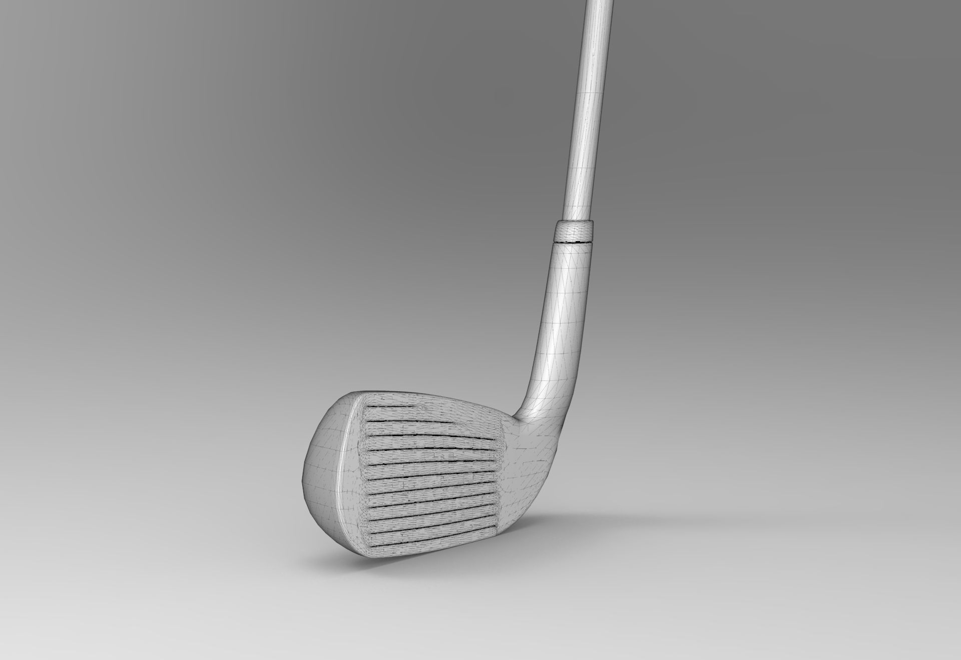 Golf Stick Low-poly 3D model_6
