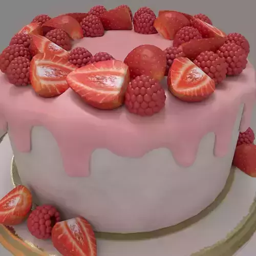 Cake with berries