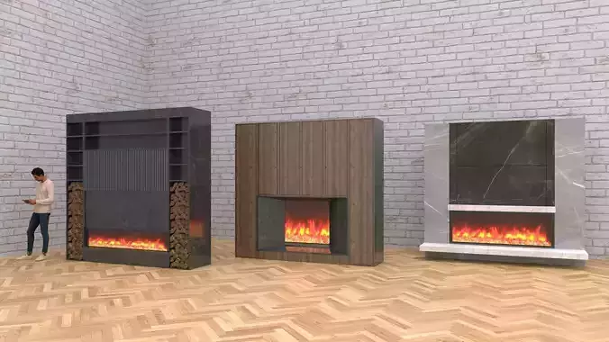 Interior Design Fireplace 3D models 3D model