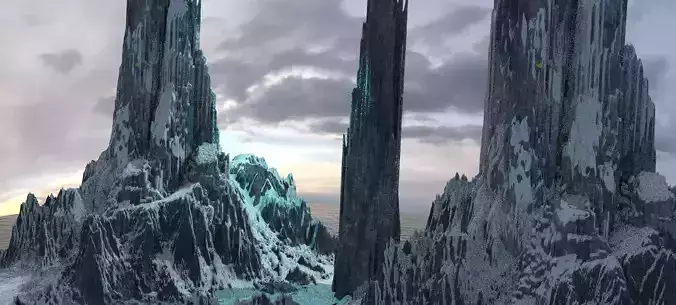 Colossal Cliffs Kit bash 3D model