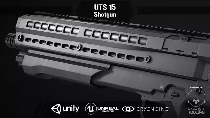UTS 15 Shotgun Low-poly 3D model
