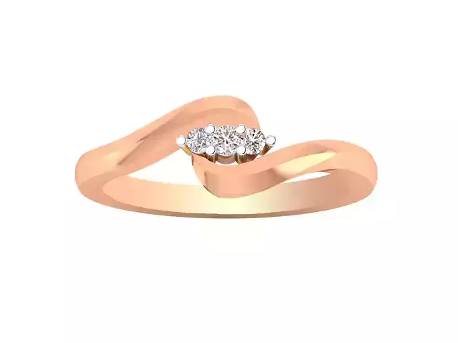 Solitaire Engagement Bypass Ring 3DM STL OBJ FBX Render Details