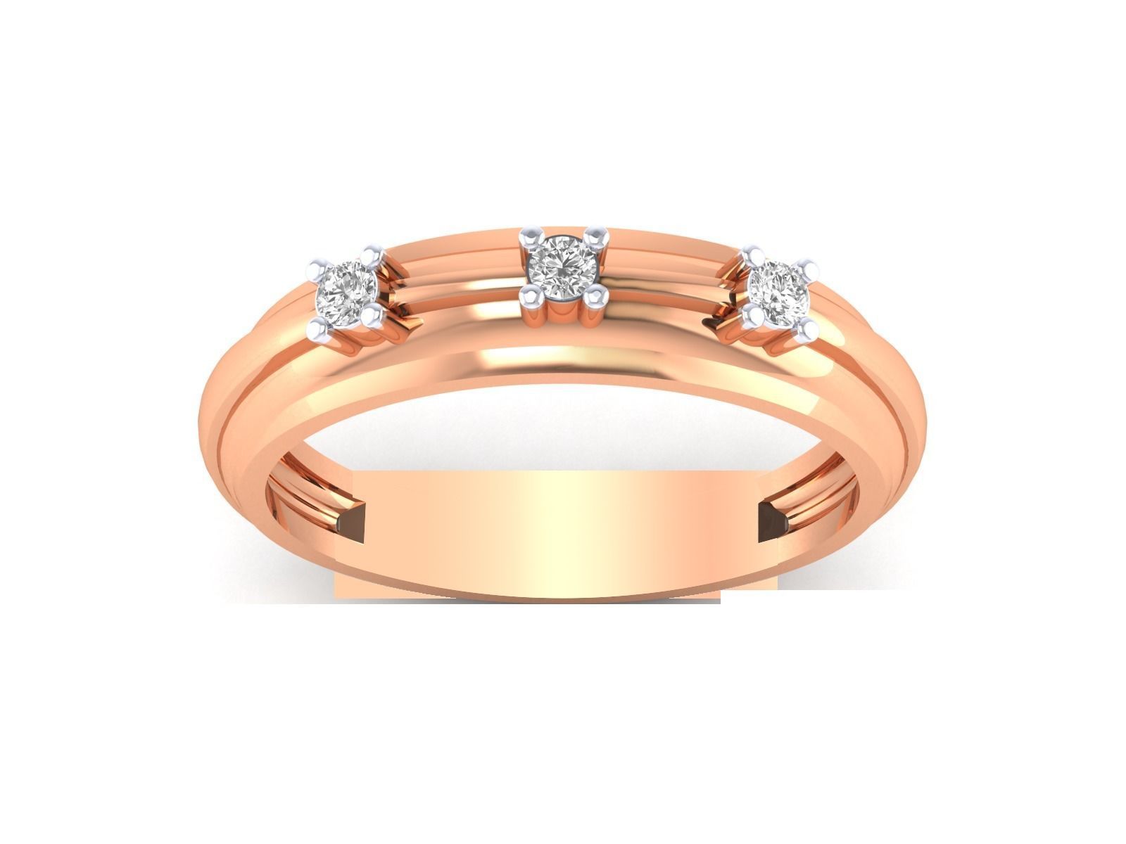 Solitaire Engagement Ring 3DM STL OBJ FBX Render Details 3D print model_6