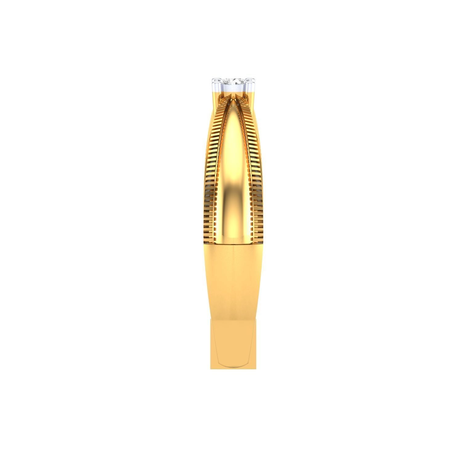 Solitaire Engagement Ring 3DM STL OBJ FBX Render Details 3D print model_8