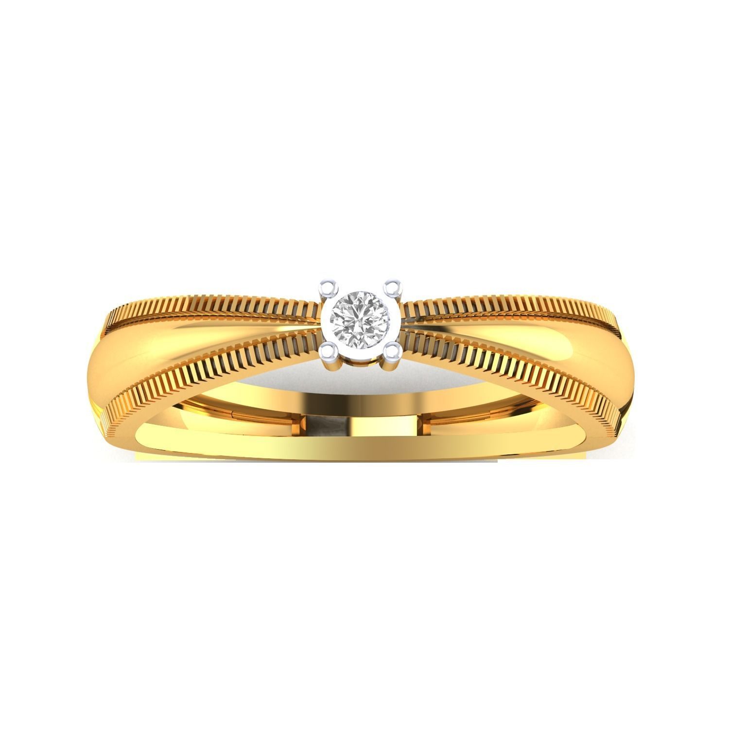 Solitaire Engagement Ring 3DM STL OBJ FBX Render Details 3D print model_14