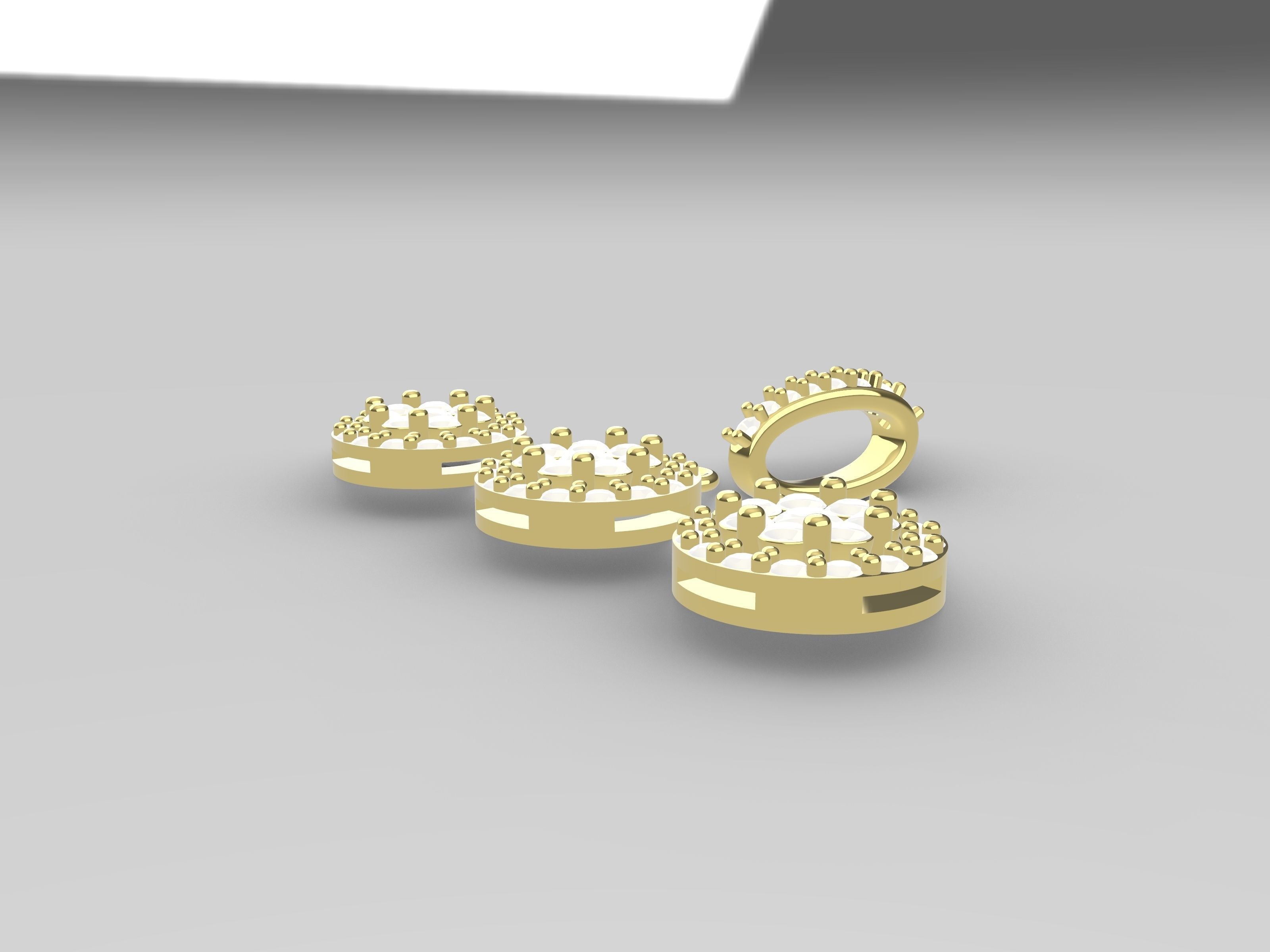 earrings and pendant 3D print model_7