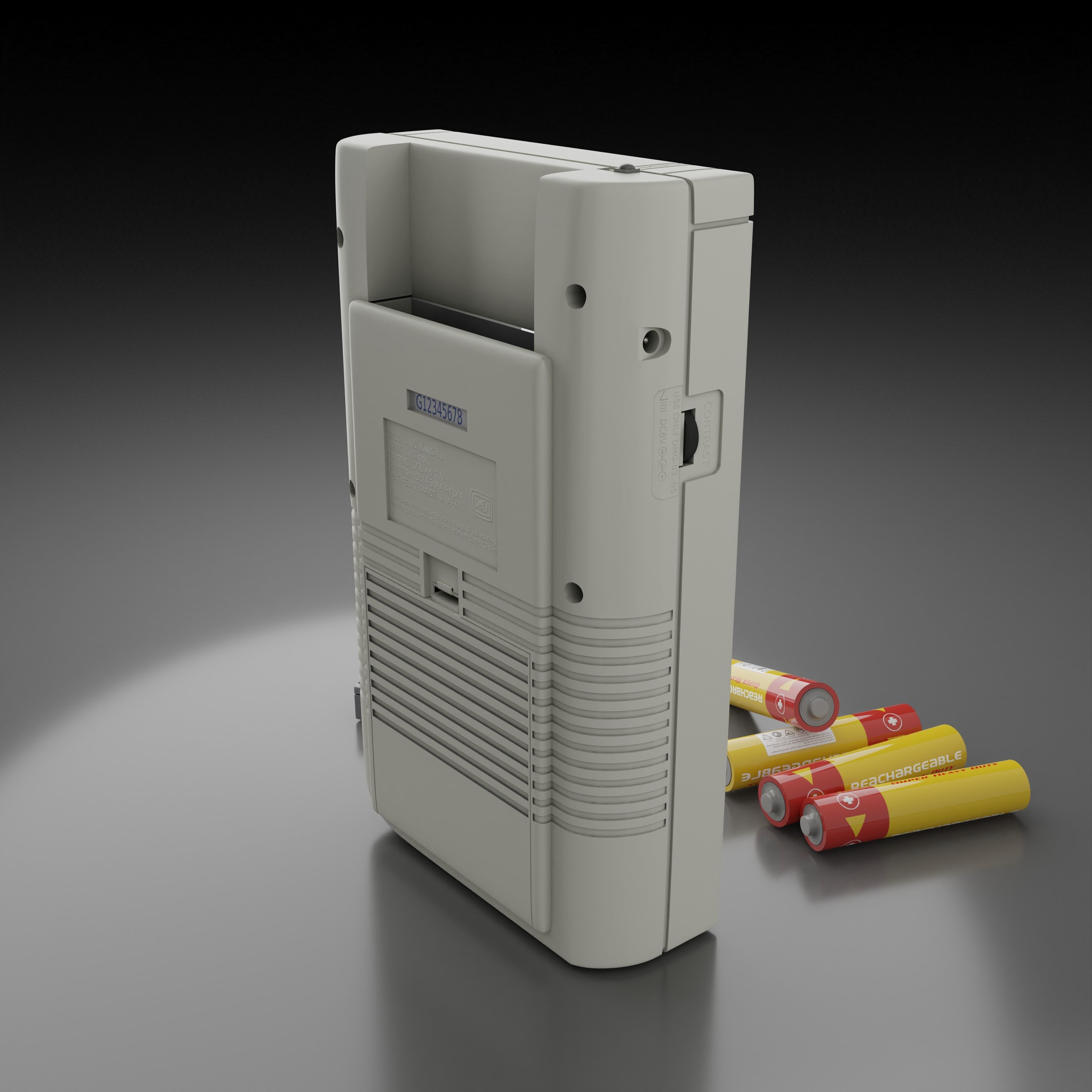Nintendo Gameboy DMG Low-poly 3D model_5