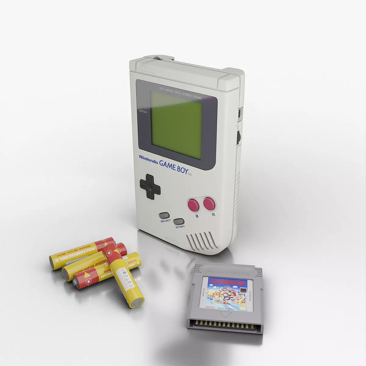 Nintendo Gameboy DMG Low-poly 3D model_0