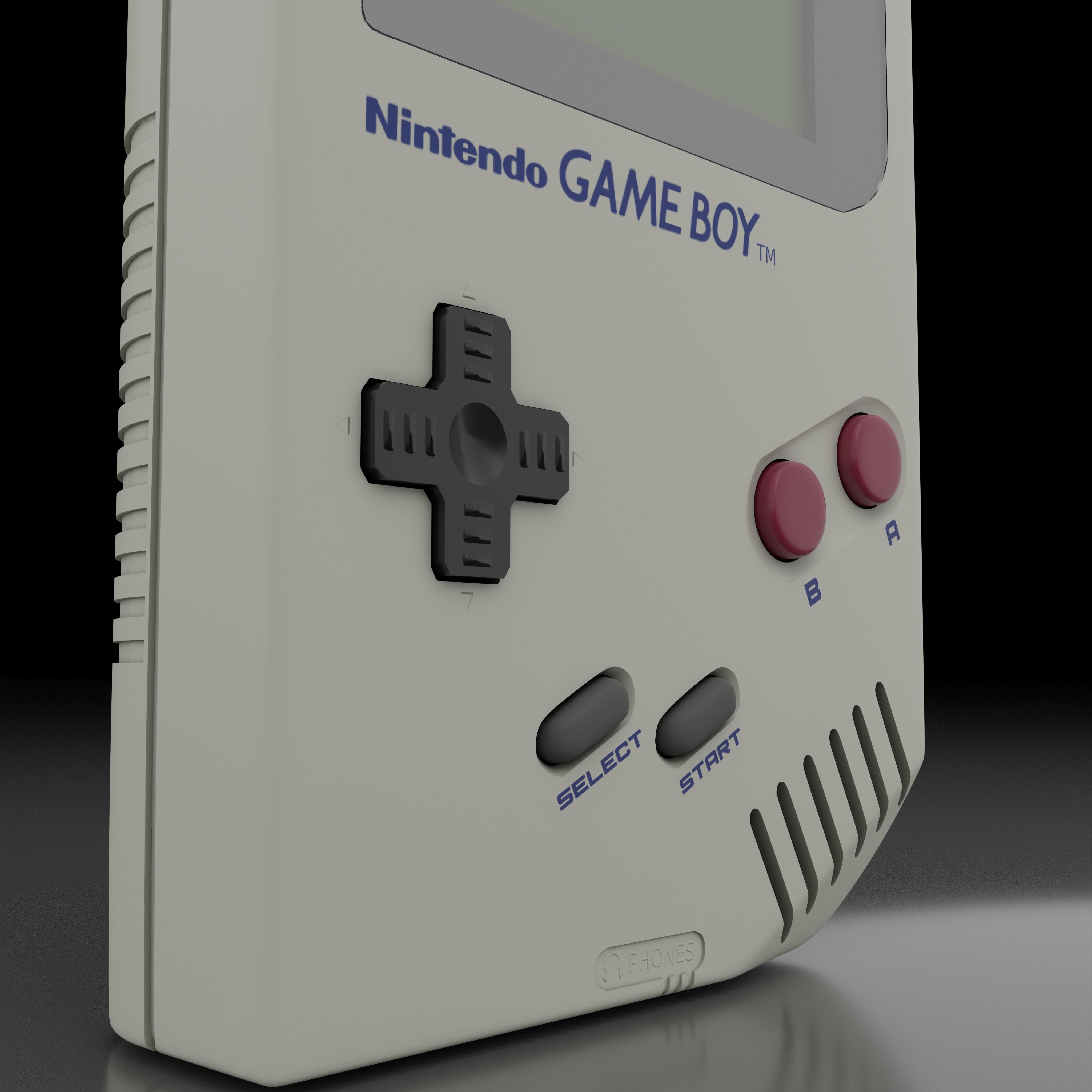 Nintendo Gameboy DMG Low-poly 3D model_6