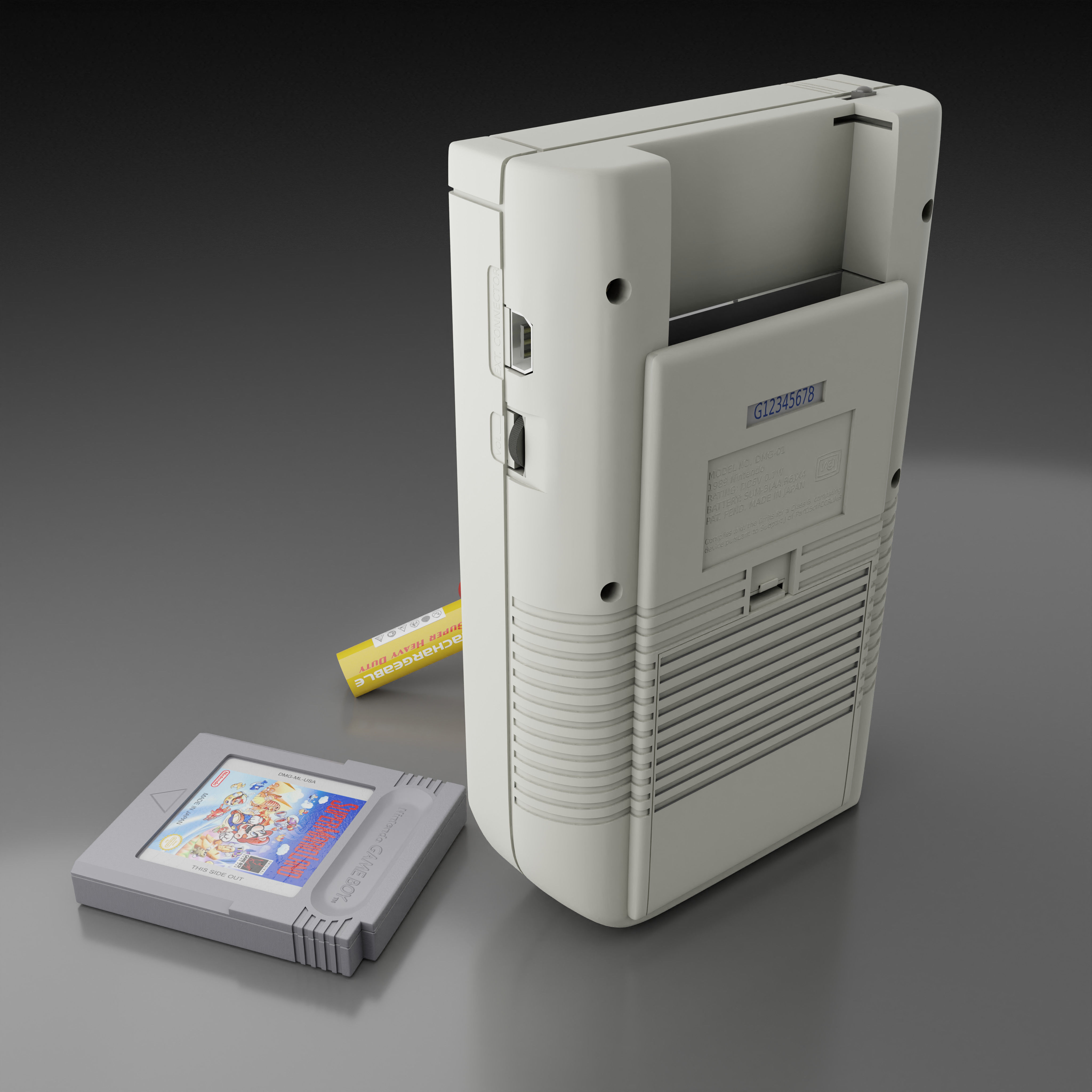 Nintendo Gameboy DMG Low-poly 3D model_4