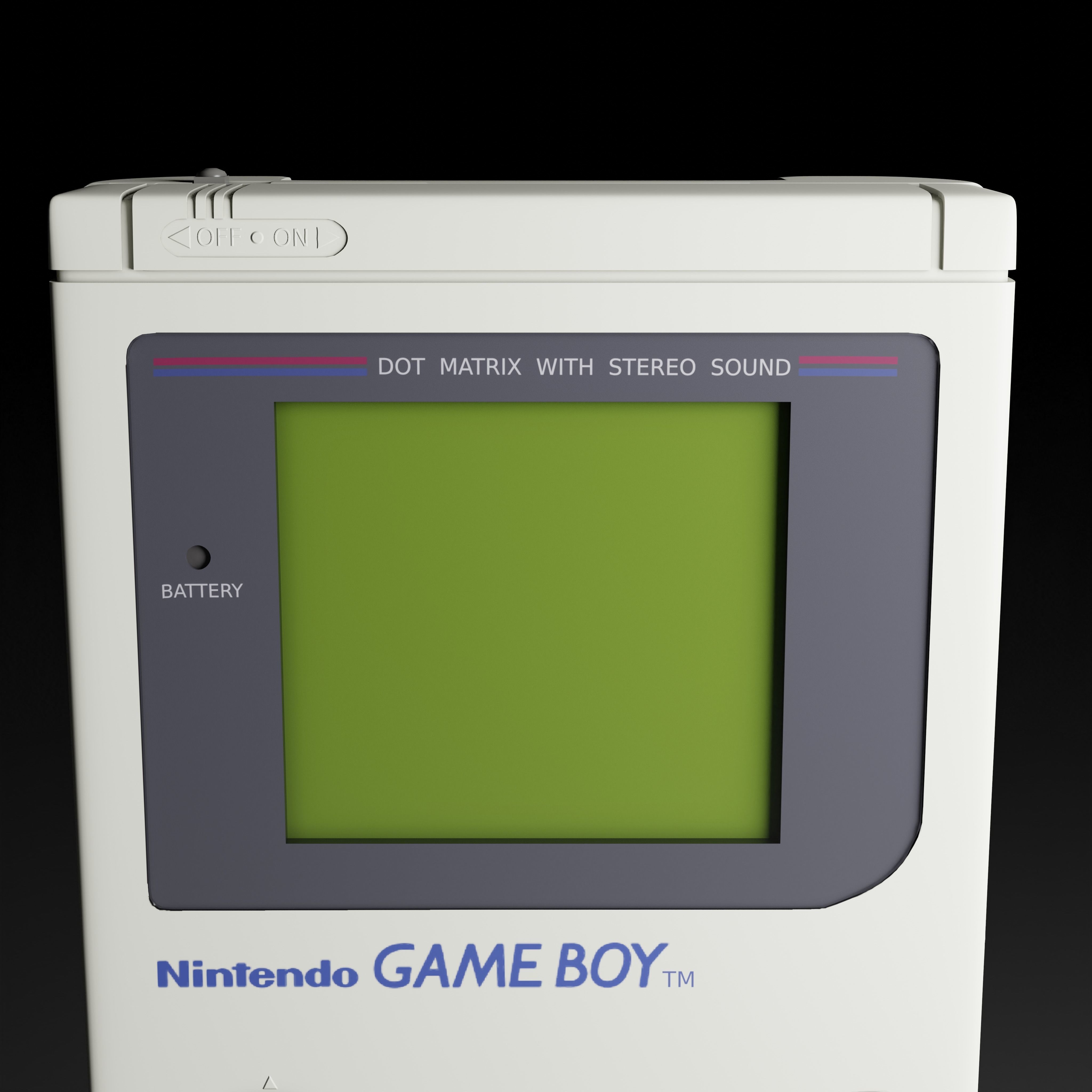 Nintendo Gameboy DMG Low-poly 3D model_8
