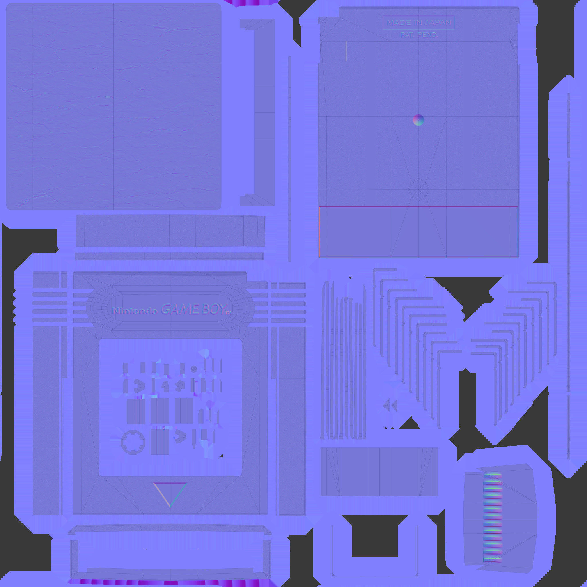 Nintendo Gameboy DMG Low-poly 3D model_50