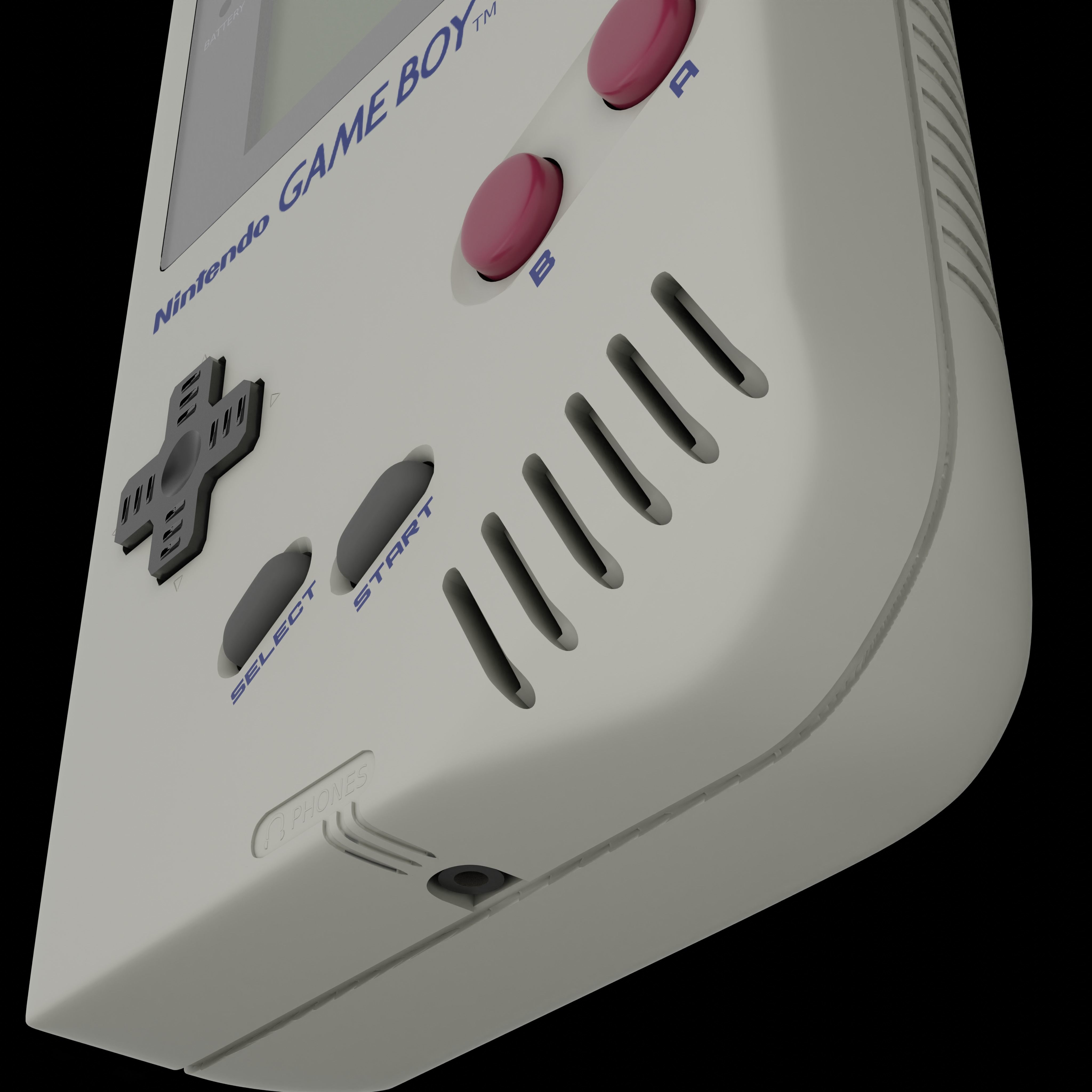 Nintendo Gameboy DMG Low-poly 3D model_7
