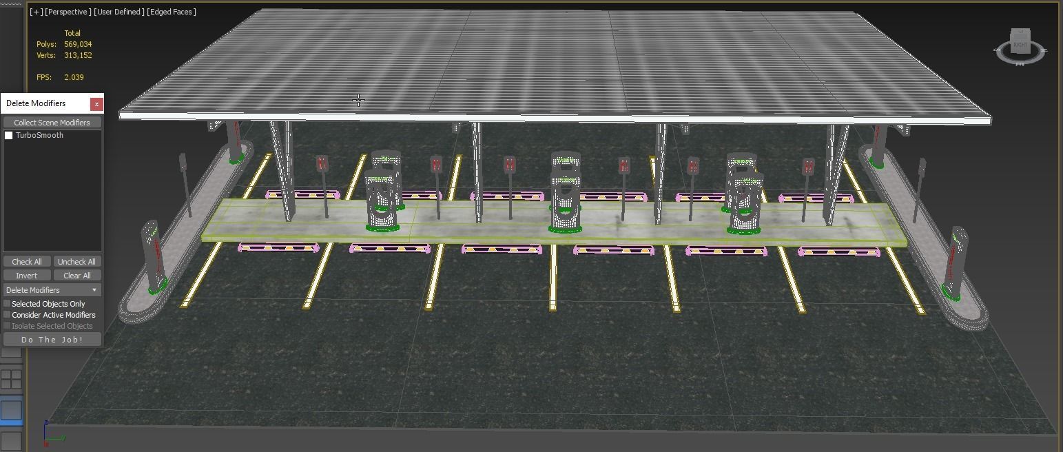 Electric Vehicle Charging Point with EV Station 01 3D model_6