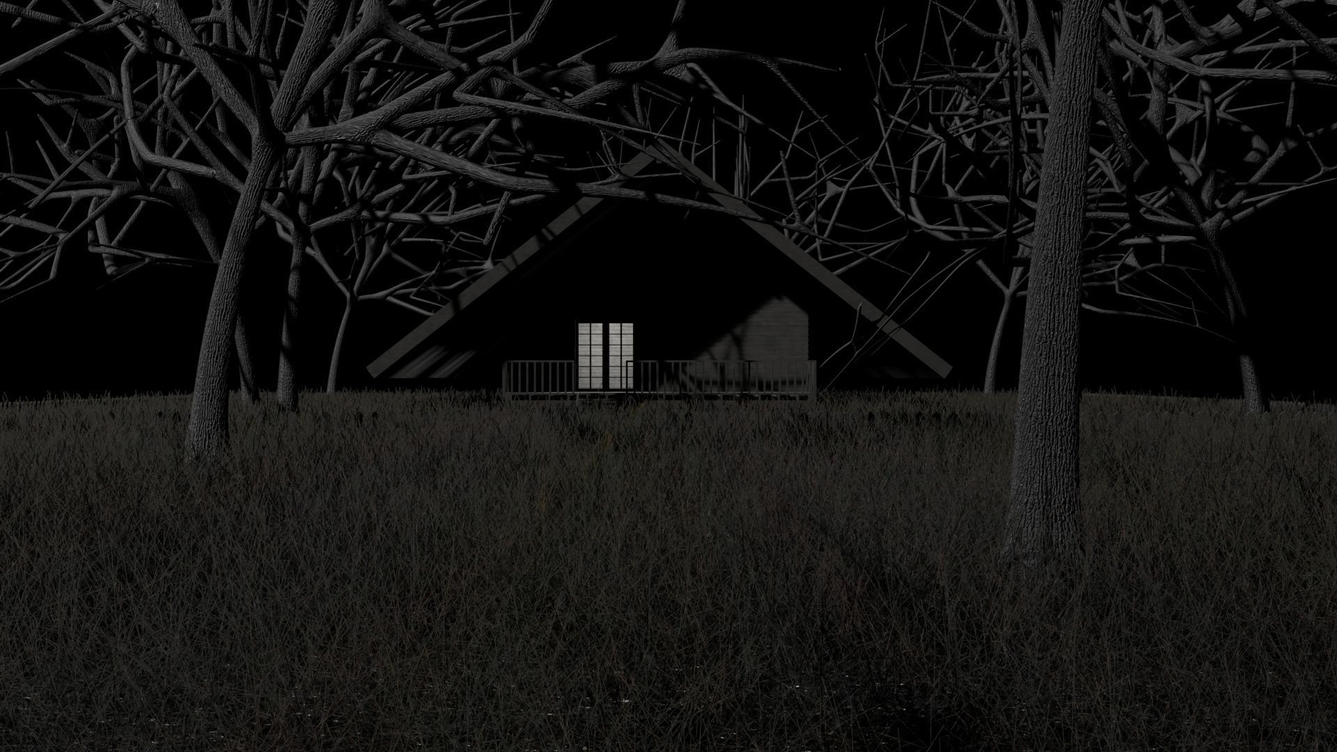 Isnt Huanted House 3D model_4