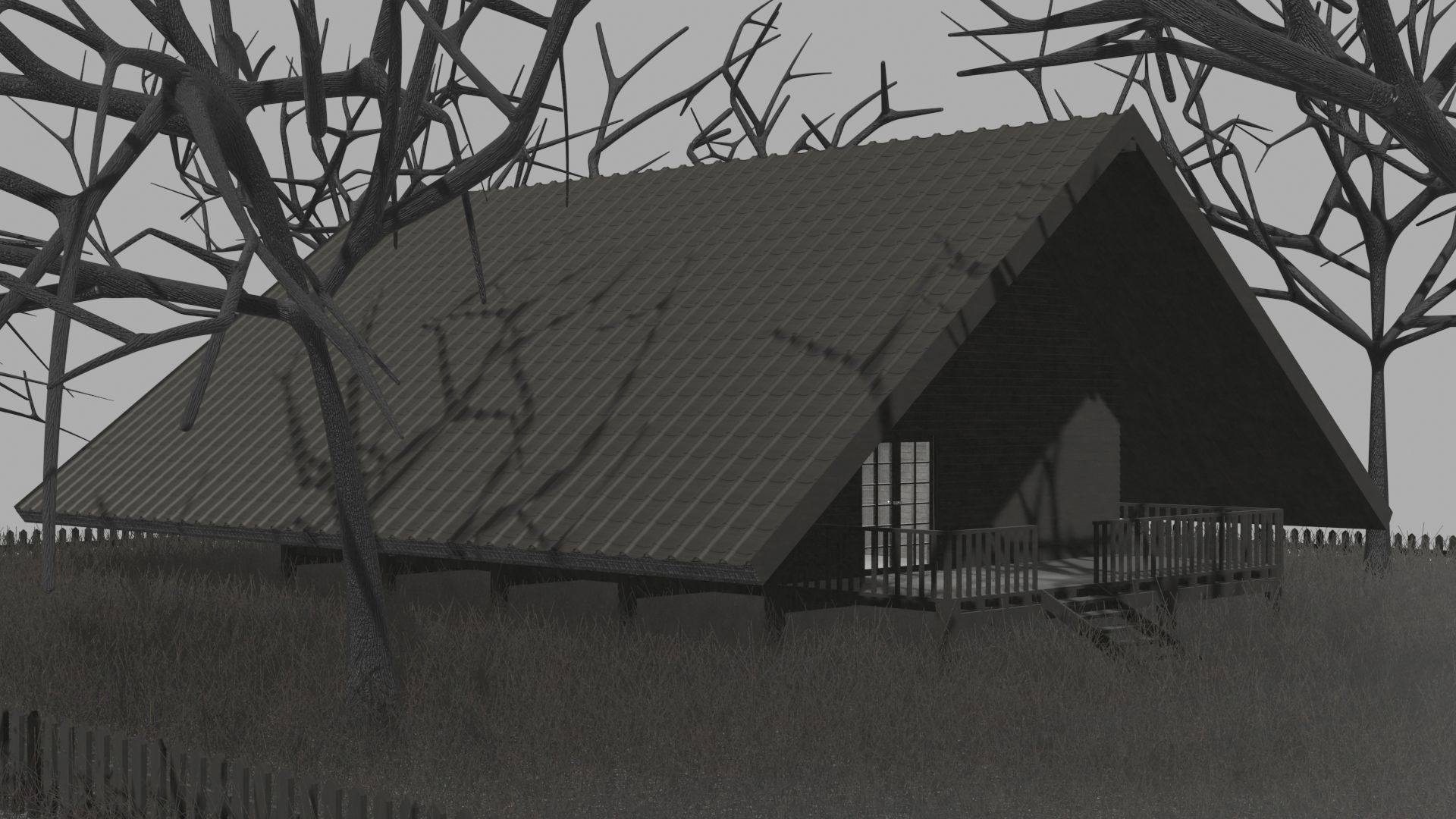 Isnt Huanted House 3D model_3