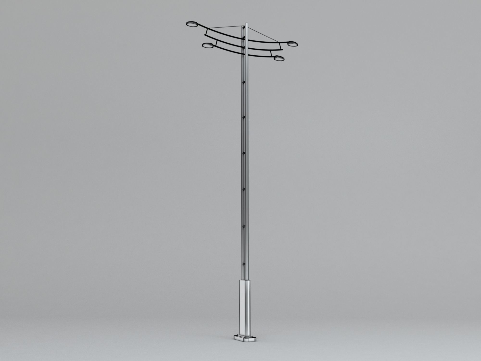 Street Light Pole 3D model_4