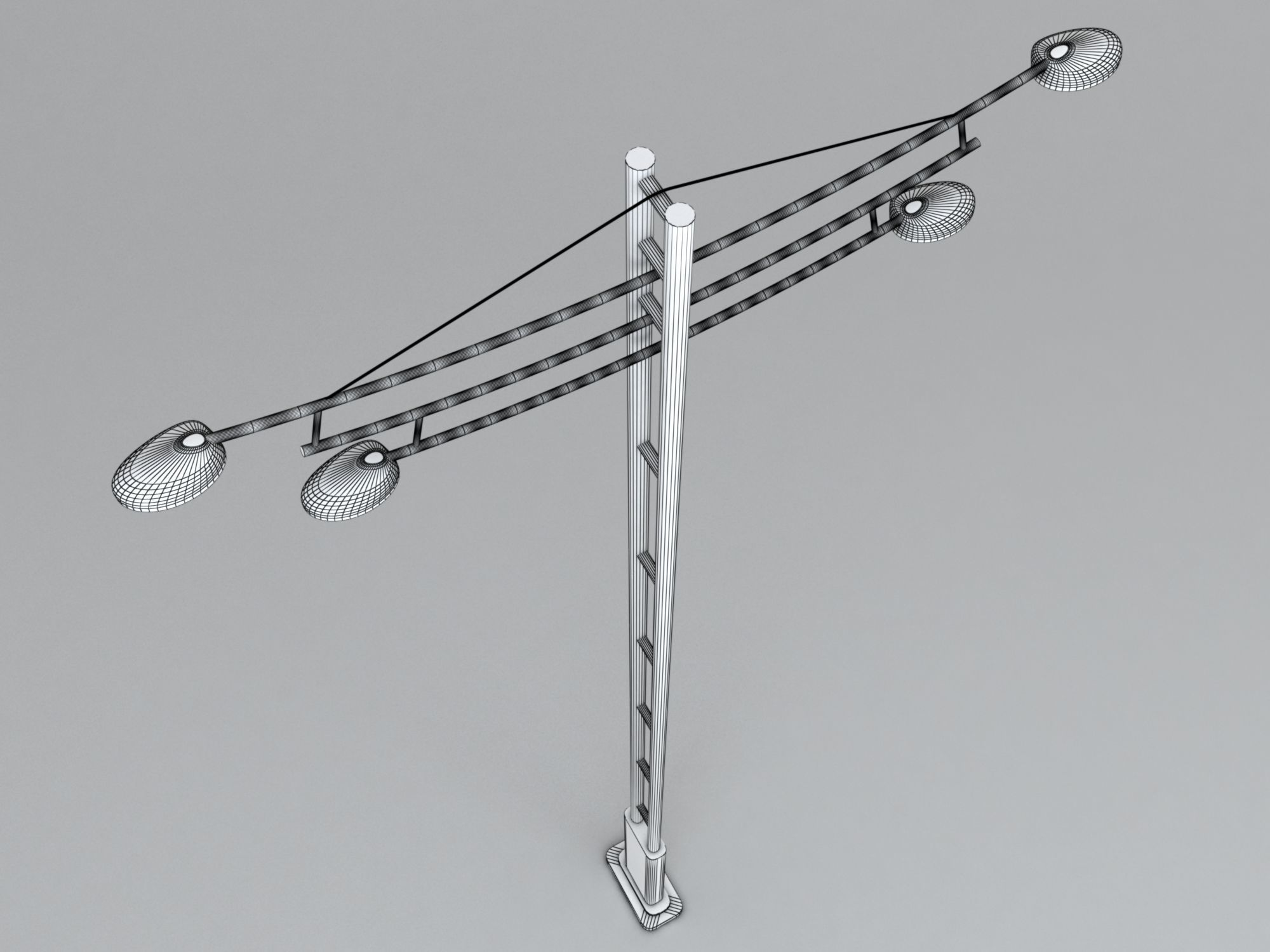 Street Light Pole 3D model_3