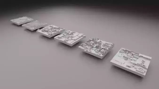 6 Mechanical and Sci-fi panels for kit bash