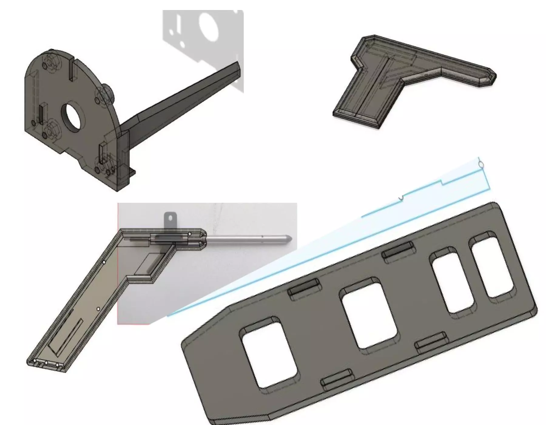 For Wingspan Believer UAV 1960mm Airspeed battery Motor mount 3D print model_0