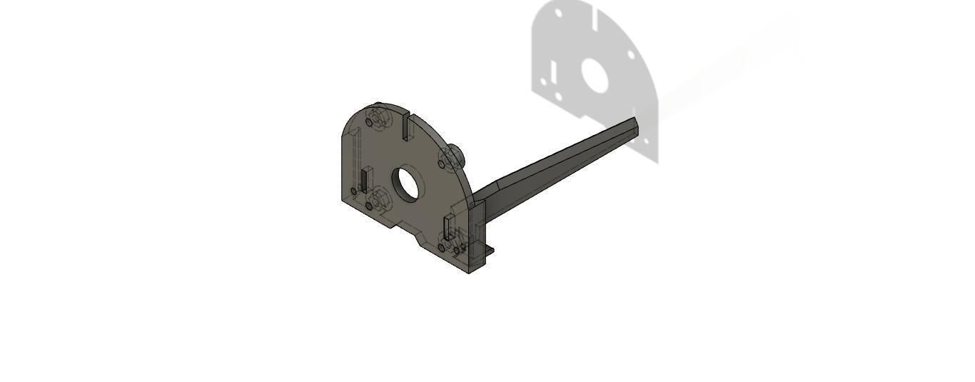 For Wingspan Believer UAV 1960mm Airspeed battery Motor mount 3D print model_5