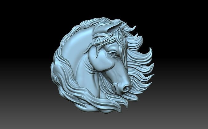 Decor with a horse 3D print model