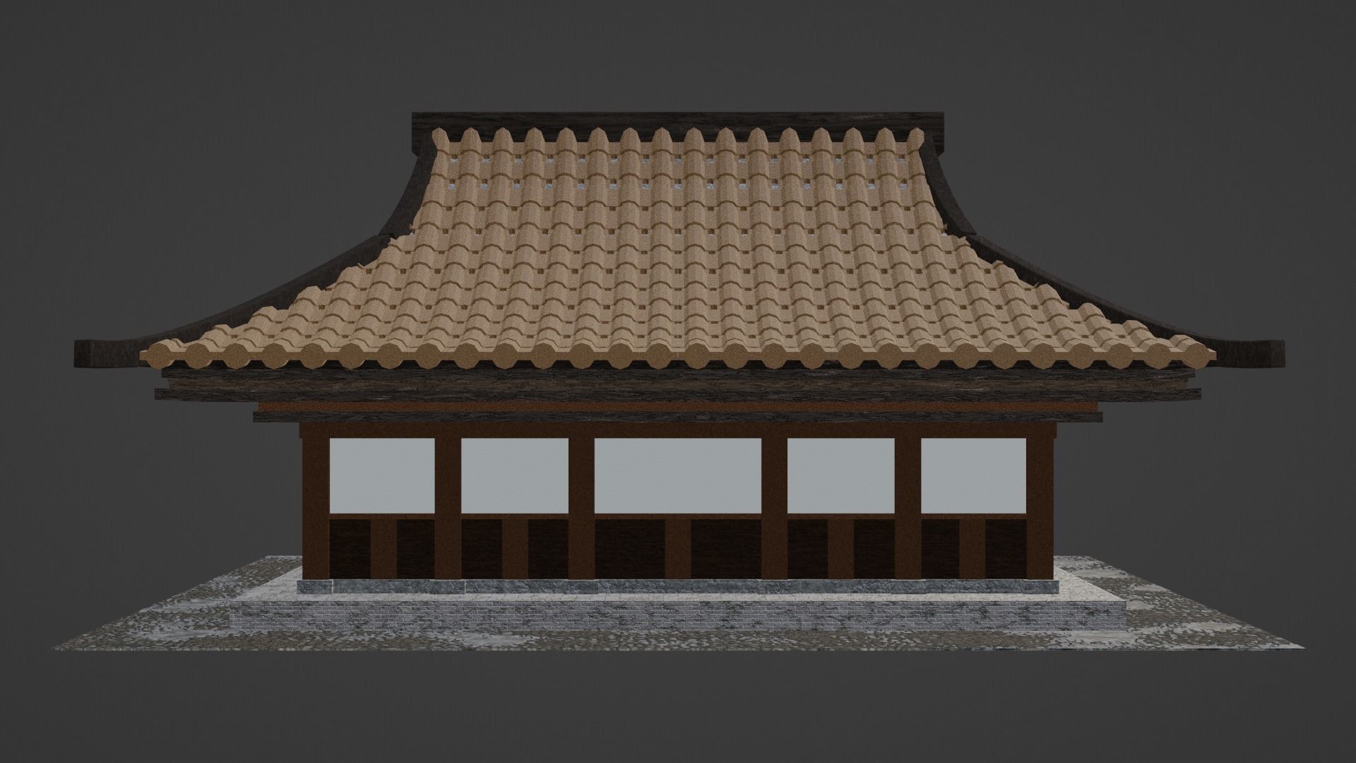 Chinese Siheyuan Low-poly 3D model_10