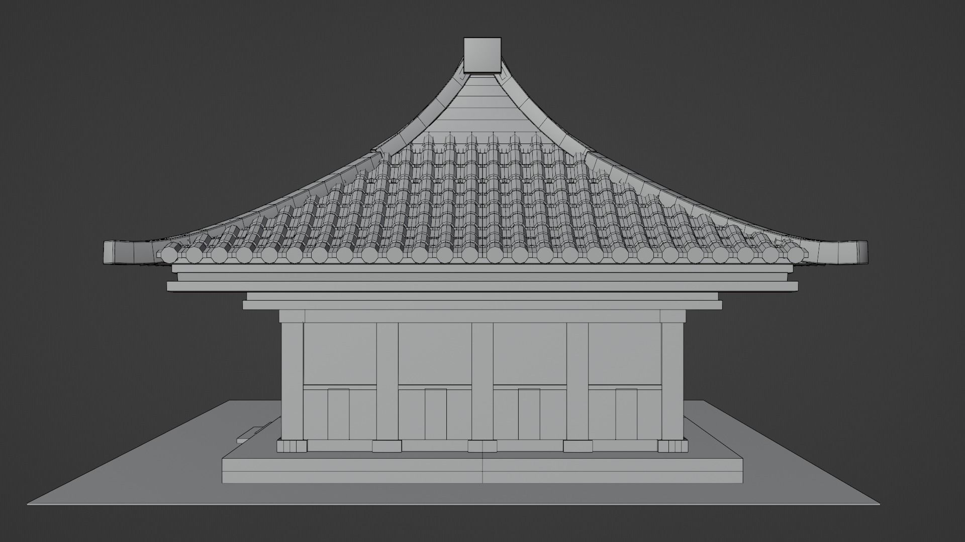 Chinese Siheyuan Low-poly 3D model_15