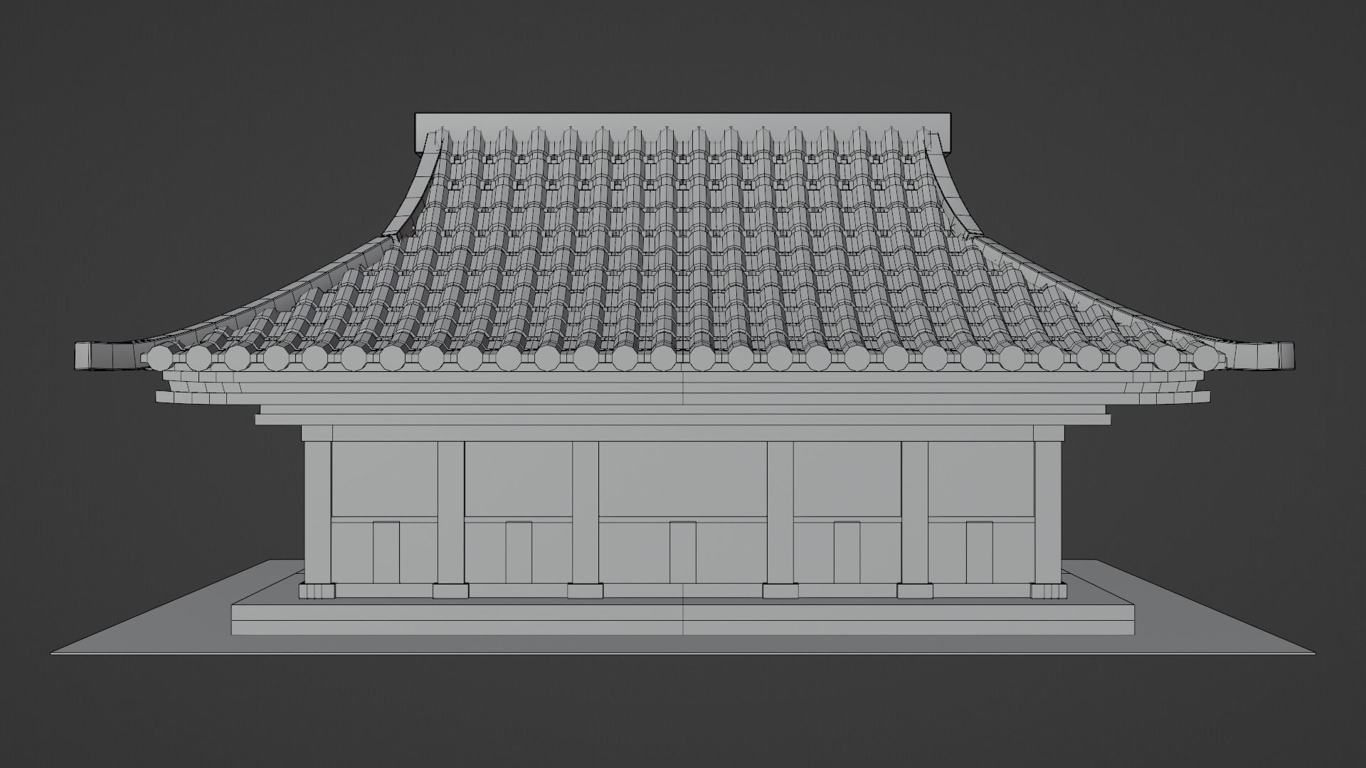 Chinese Siheyuan Low-poly 3D model_12