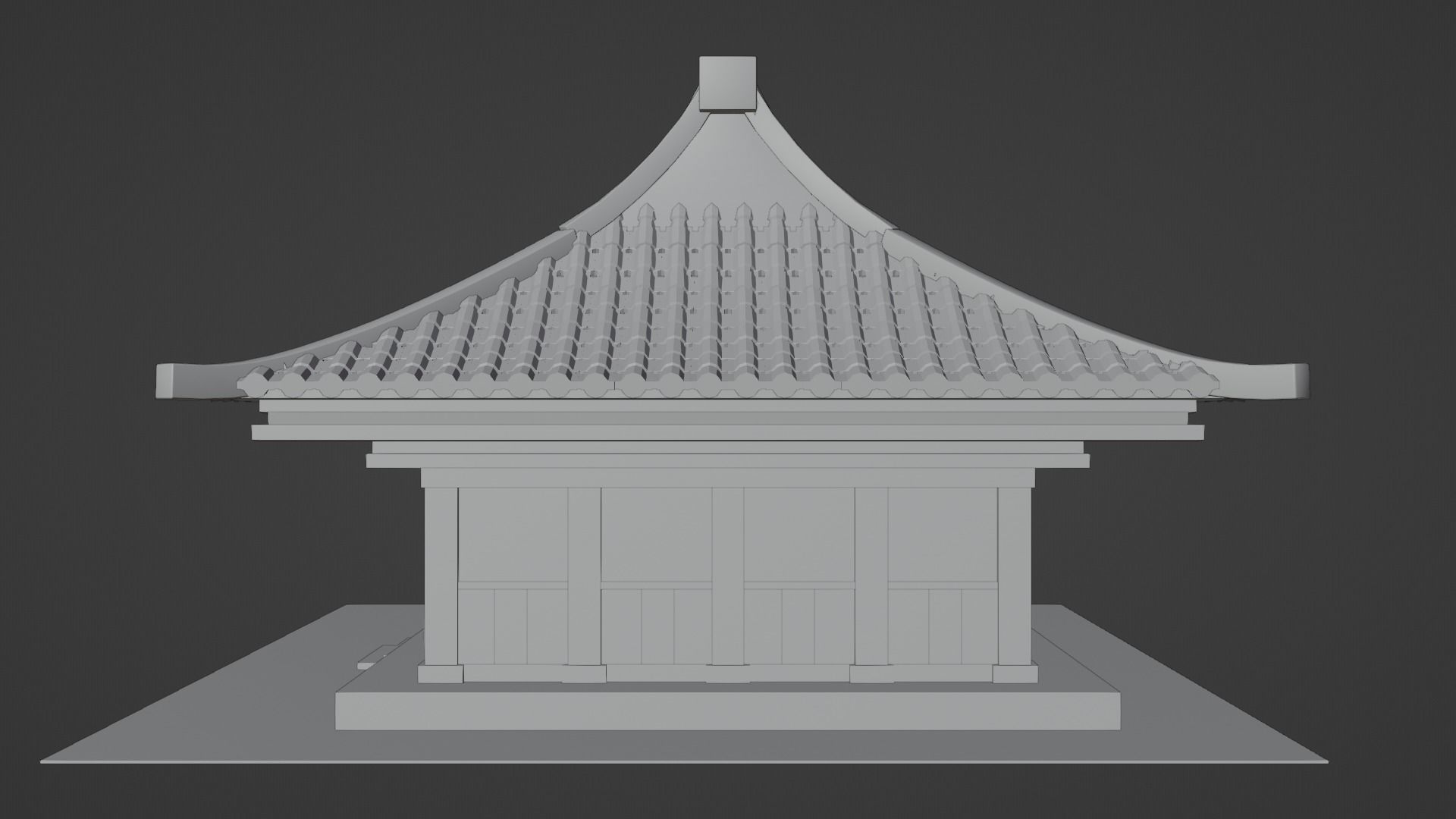 Chinese Siheyuan Low-poly 3D model_14