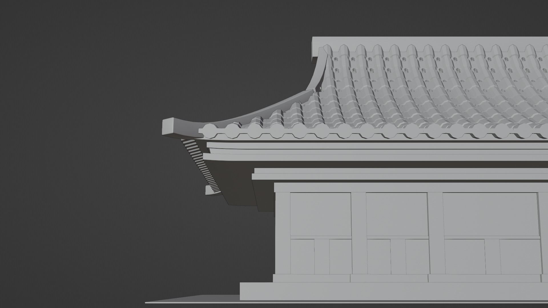 Chinese Siheyuan Low-poly 3D model_26