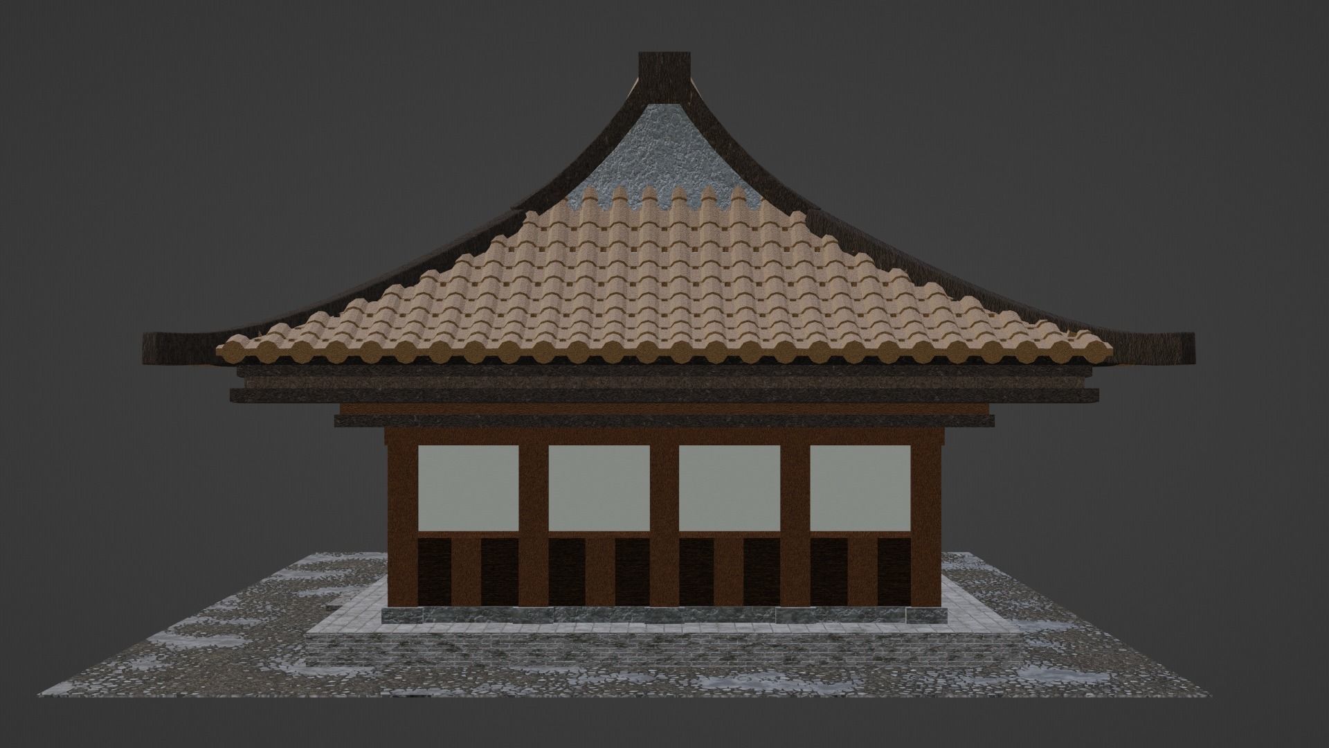 Chinese Siheyuan Low-poly 3D model_13