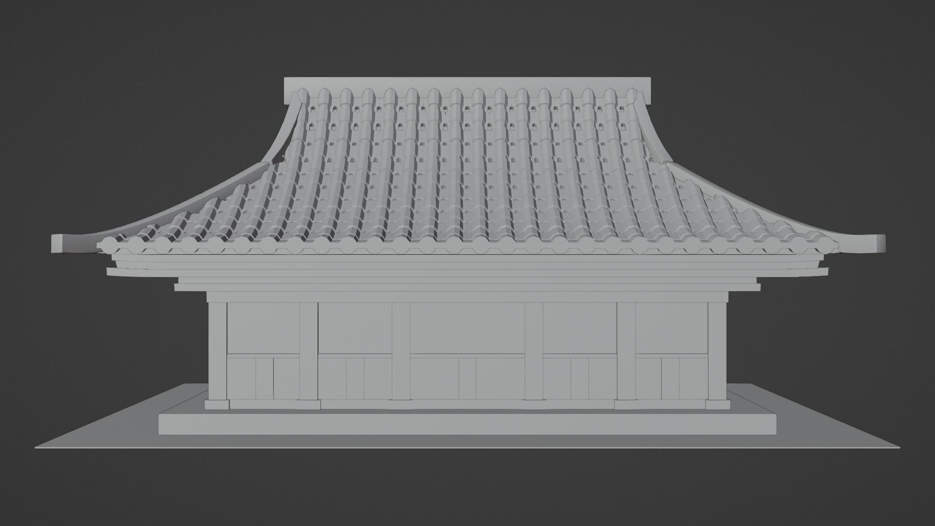 Chinese Siheyuan Low-poly 3D model_11