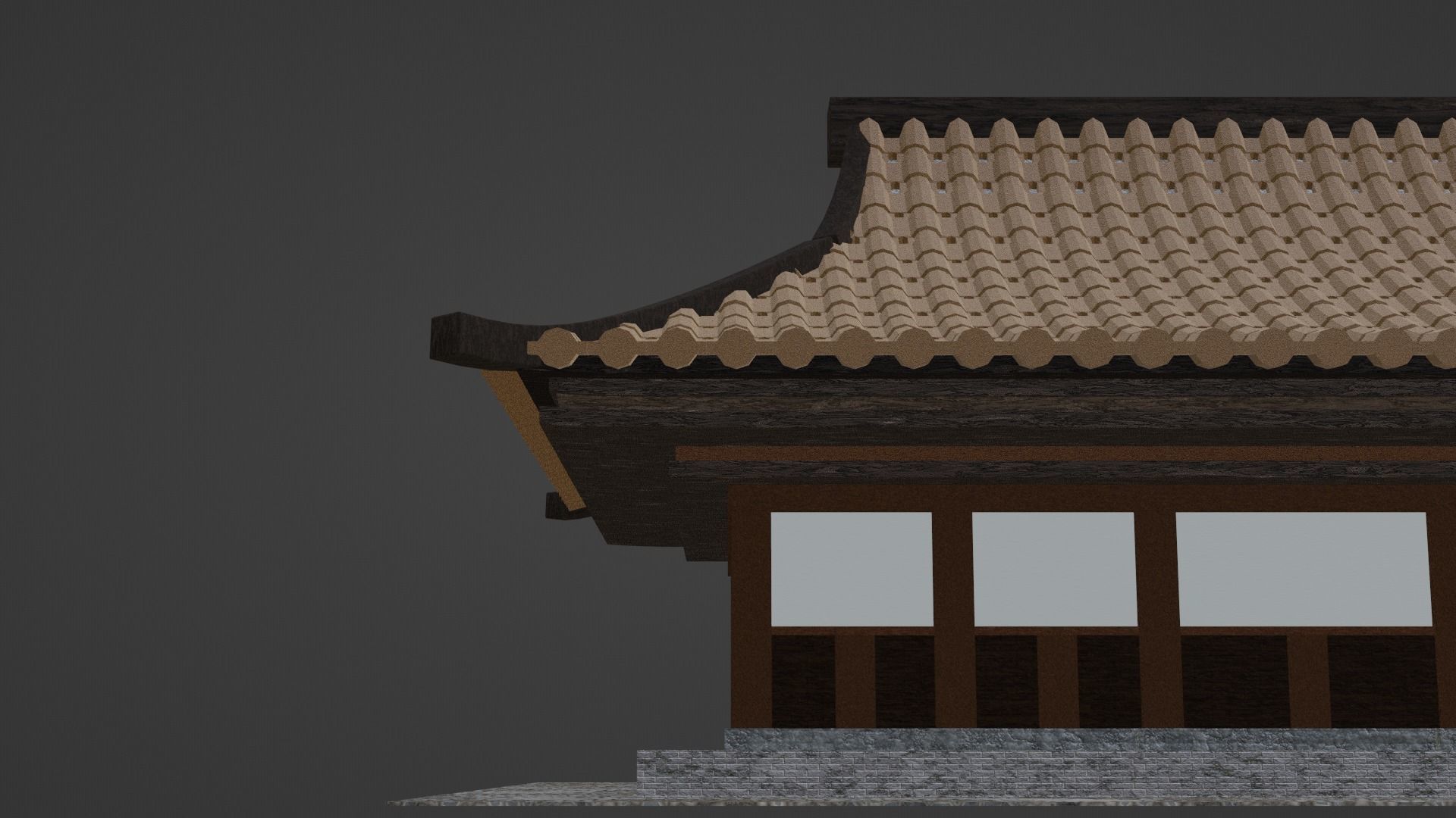 Chinese Siheyuan Low-poly 3D model_25
