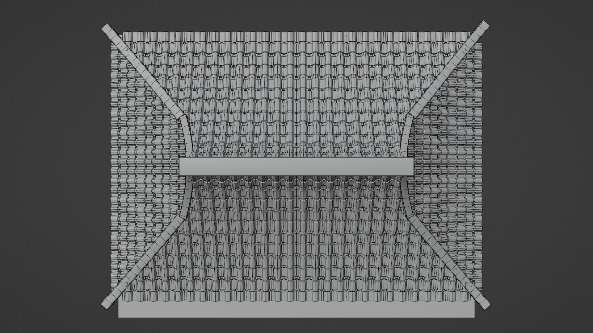 Chinese Siheyuan Low-poly 3D model_9