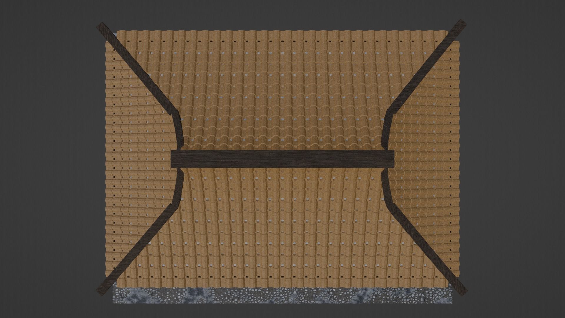 Chinese Siheyuan Low-poly 3D model_7