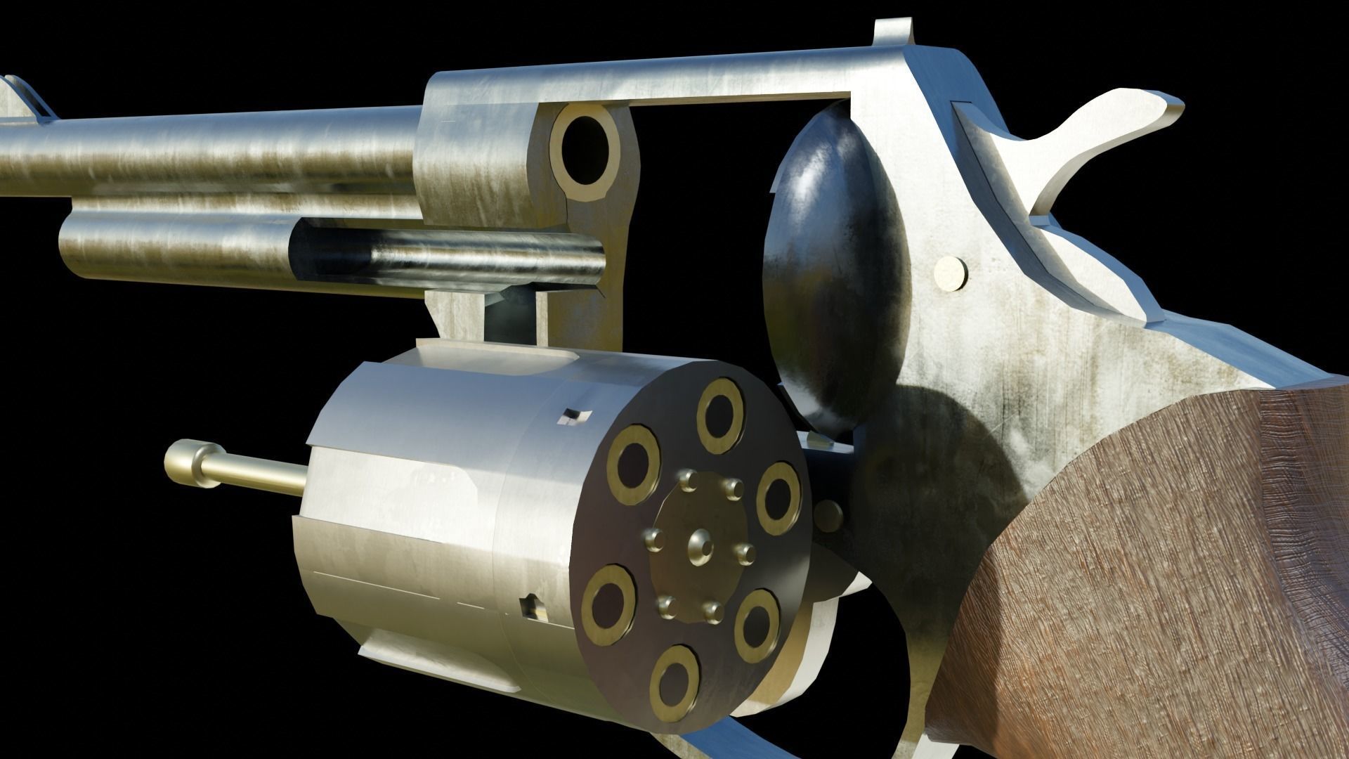 LOW POLY REVOLVER Free low-poly 3D model_2