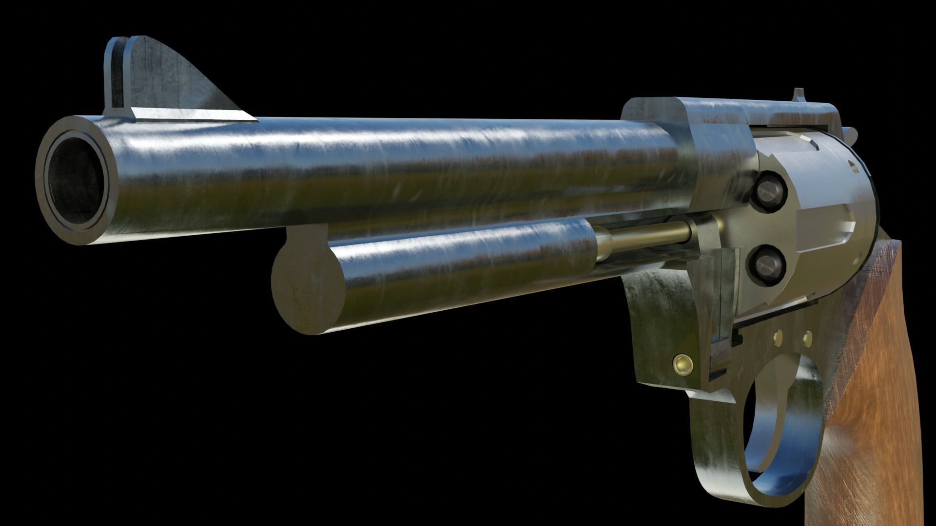 LOW POLY REVOLVER Free low-poly 3D model_5