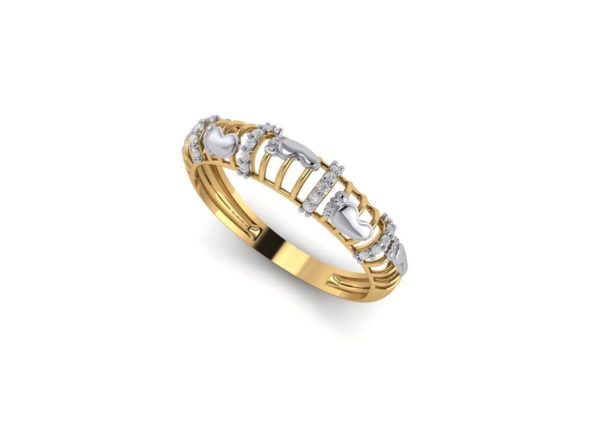 anel pezinhos 3D print model_2