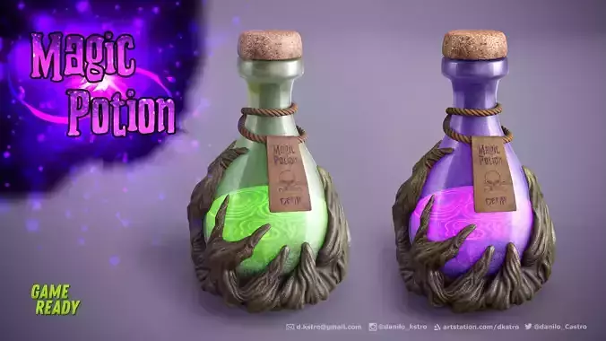 Magic Potion - Lowpoly - 2k Textures